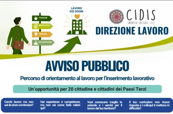Avviso Pubblico CIDIS di Orientamento al Lavoro